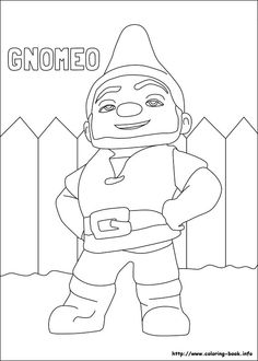 dessin a imprimer gnomeo et juliette