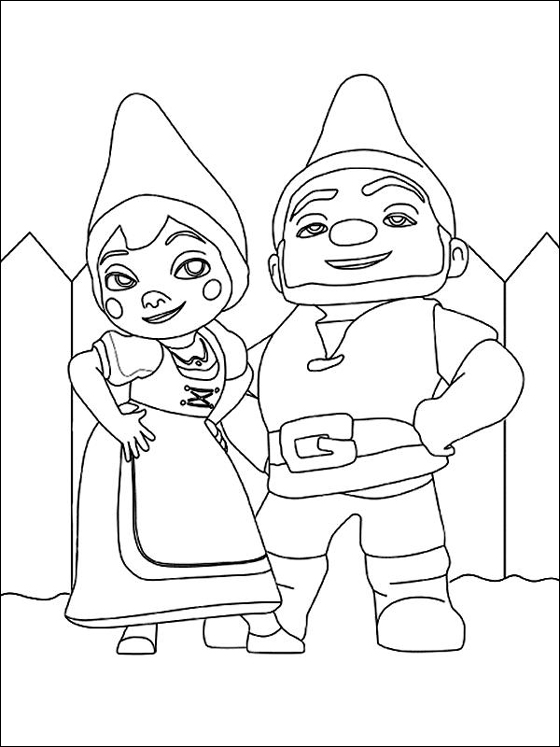 dessin gnomeo et juliette