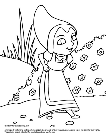dessin  colorier de gnomeo et juliette
