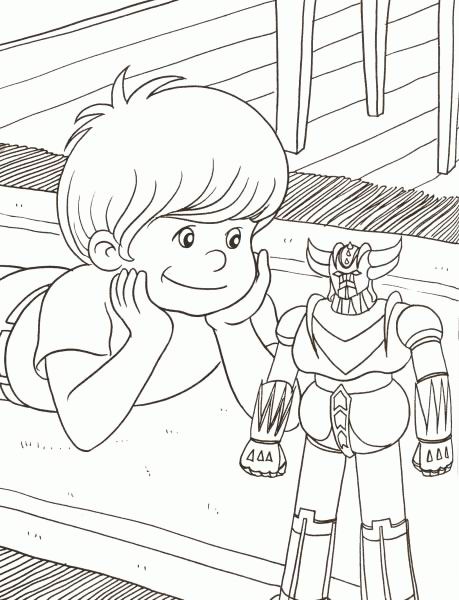 Coloriage Goldorak à colorier - Dessin à imprimer jeu coloriage à dessiner goldorak