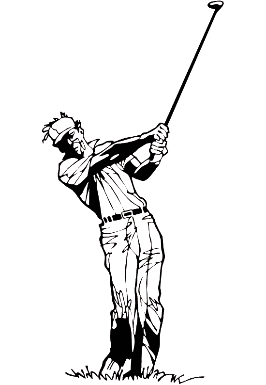 dessin à colorier de golf gti