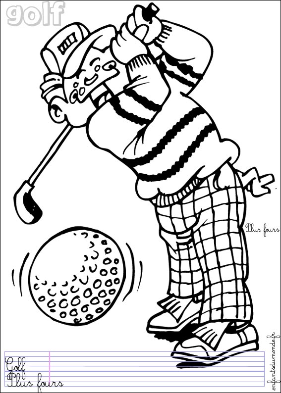 coloriage  dessiner golf 4