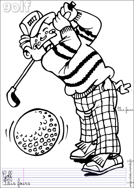 coloriage à dessiner golf 4