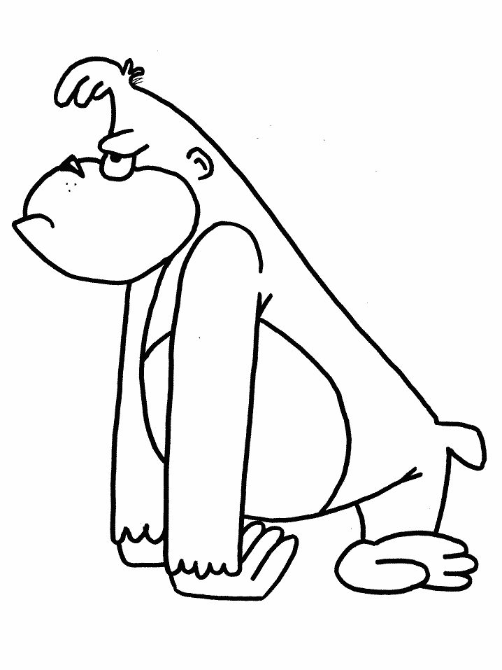 coloriage à dessiner de gorille