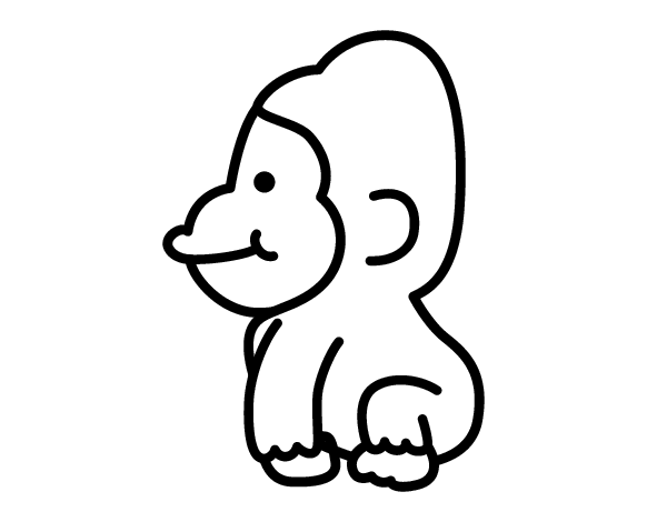 dessin à colorier gorille