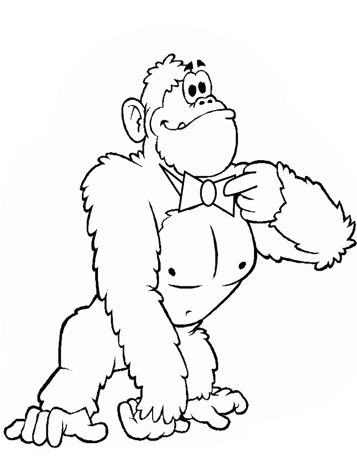 dessin à imprimer gorille