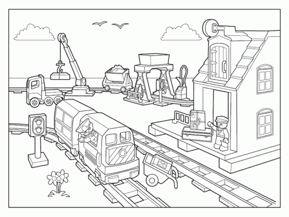 coloriage gratuit lego city