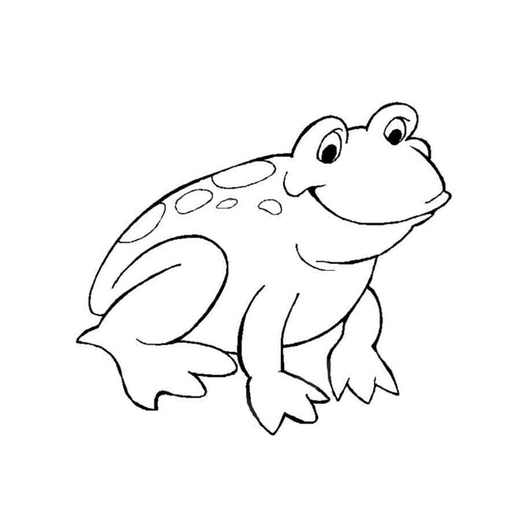 dessin à colorier grenouille en ligne