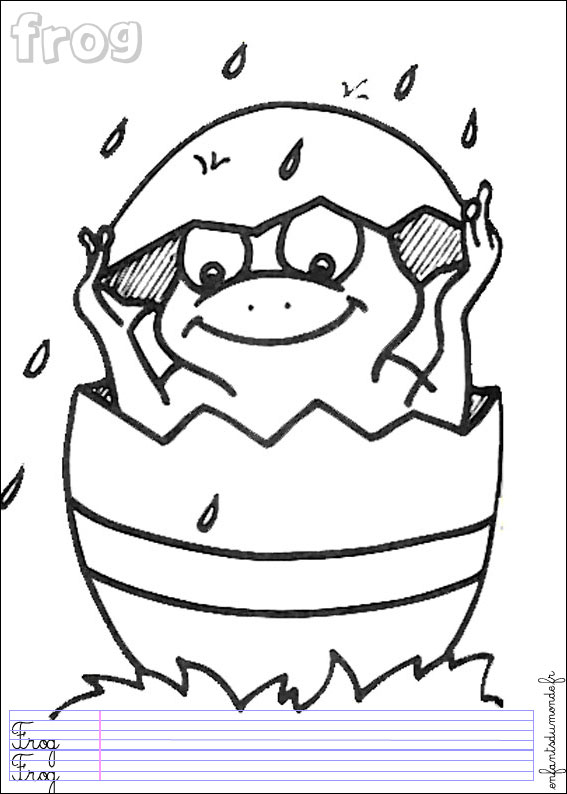 coloriage grenouille météo