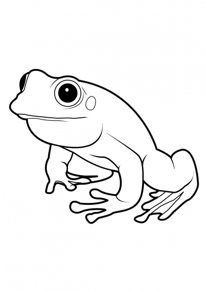 dessin à colorier masque de grenouille