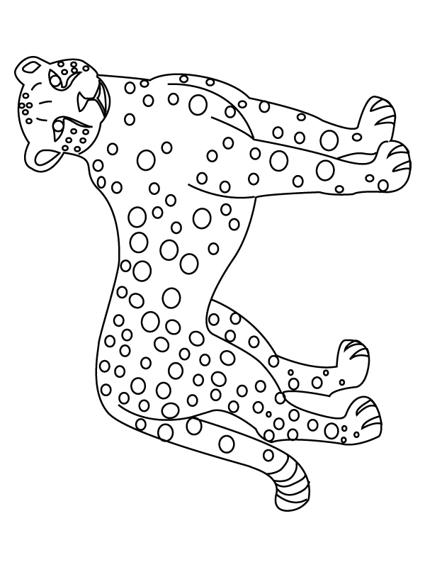 coloriage guepard imprimer gratuit