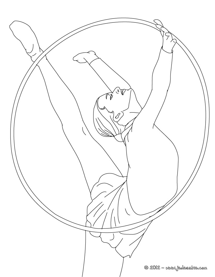 coloriage   dessiner gymnastique rythmique a imprimer gratuit