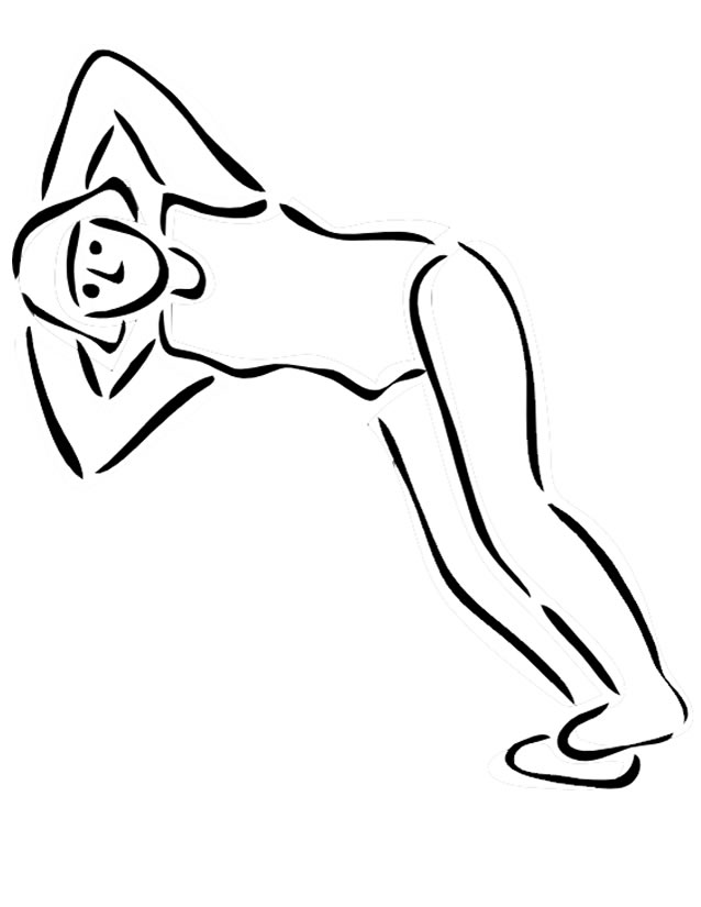 dessin � colorier gymnastique rythmique a imprimer gratuit