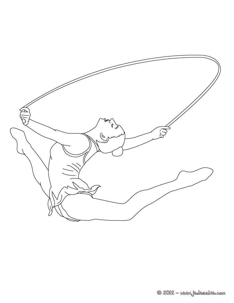 coloriage à dessiner de gymnastique gratuit a imprimer