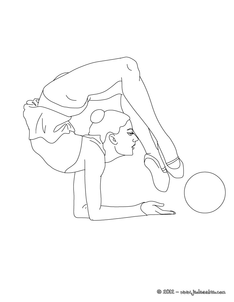 coloriage gymnastique masculine