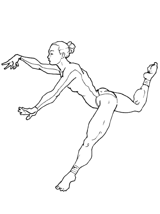 coloriage à dessiner gymnastique imprimer
