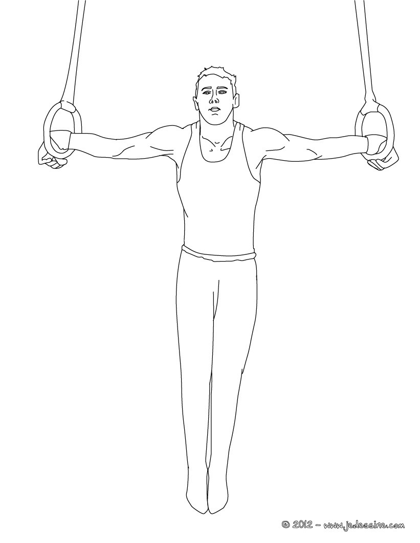 coloriage de gymnastique artistique féminine