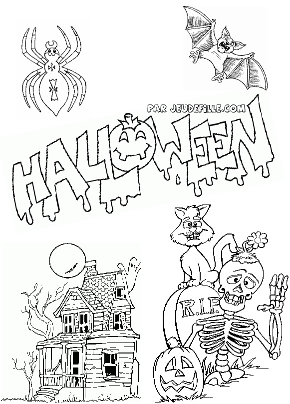 coloriage halloween a imprimer qui fait peur