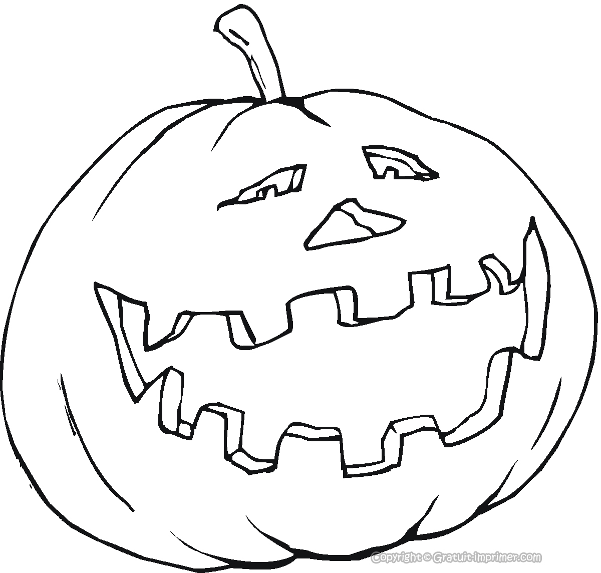 Halloween Citrouille   colorier Voir le dessin