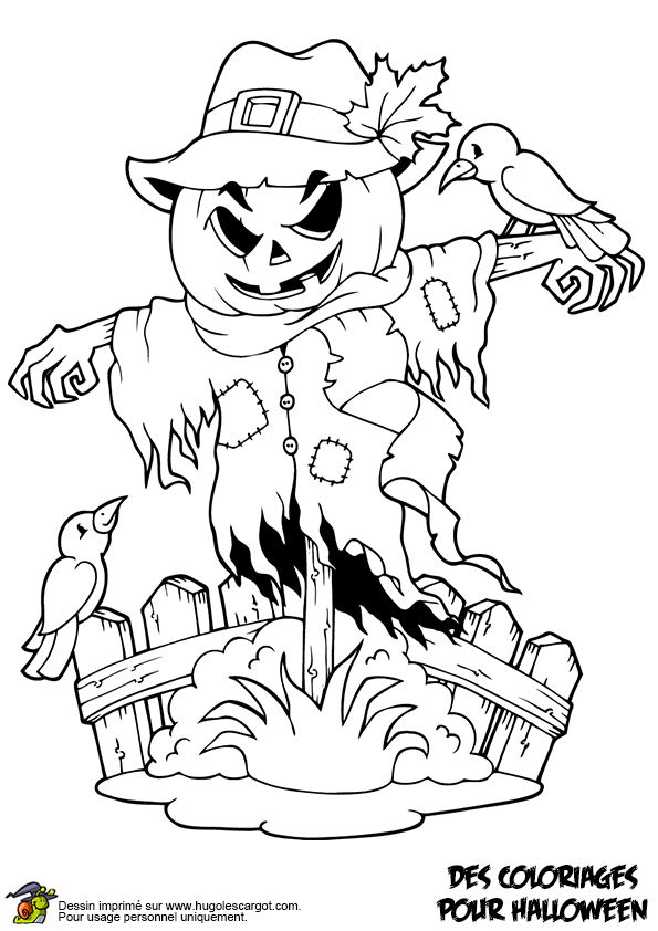 coloriage halloween hugo lescargot