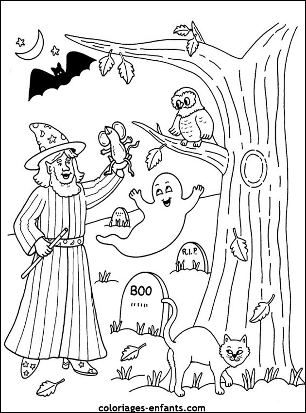 coloriage  dessiner halloween 2012