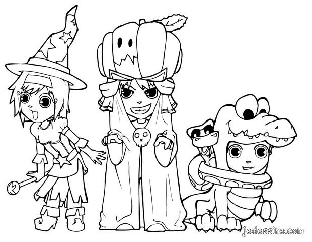 coloriage  dessiner halloween a imprimer squelette