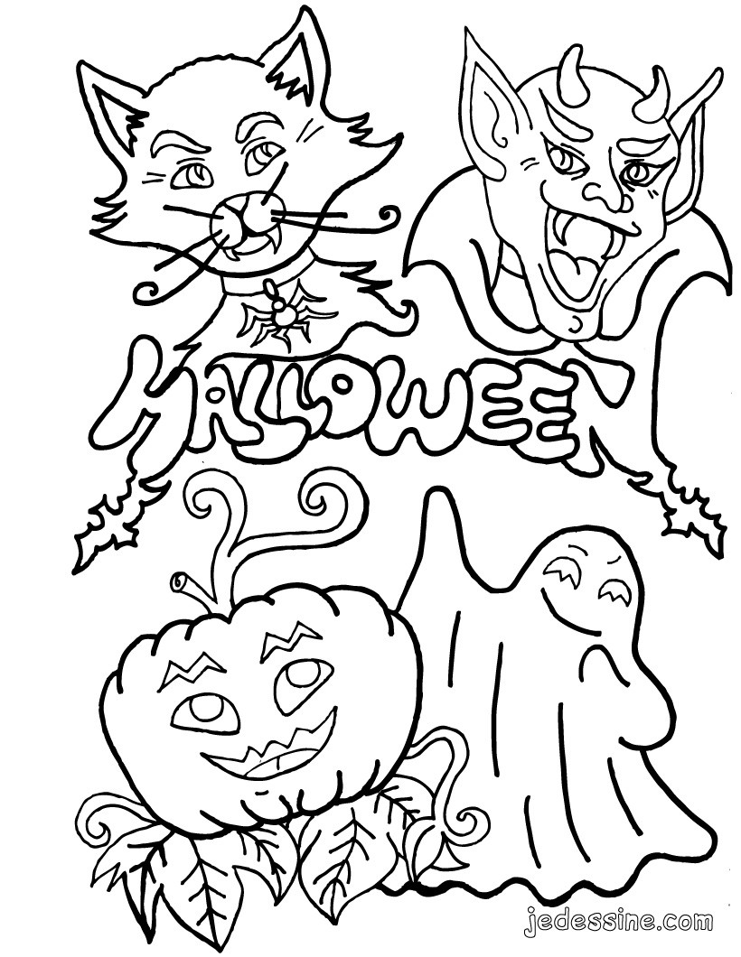 coloriage à dessiner halloween fantome