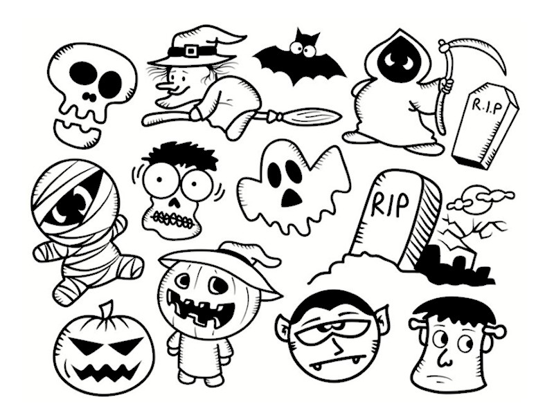 coloriage halloween a faire sur l ordinateur