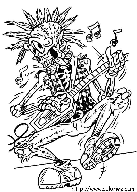 coloriage d'halloween a imprimer qui fait peur