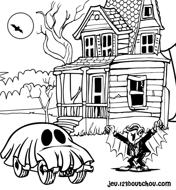 coloriage à imprimer halloween qui fait peur