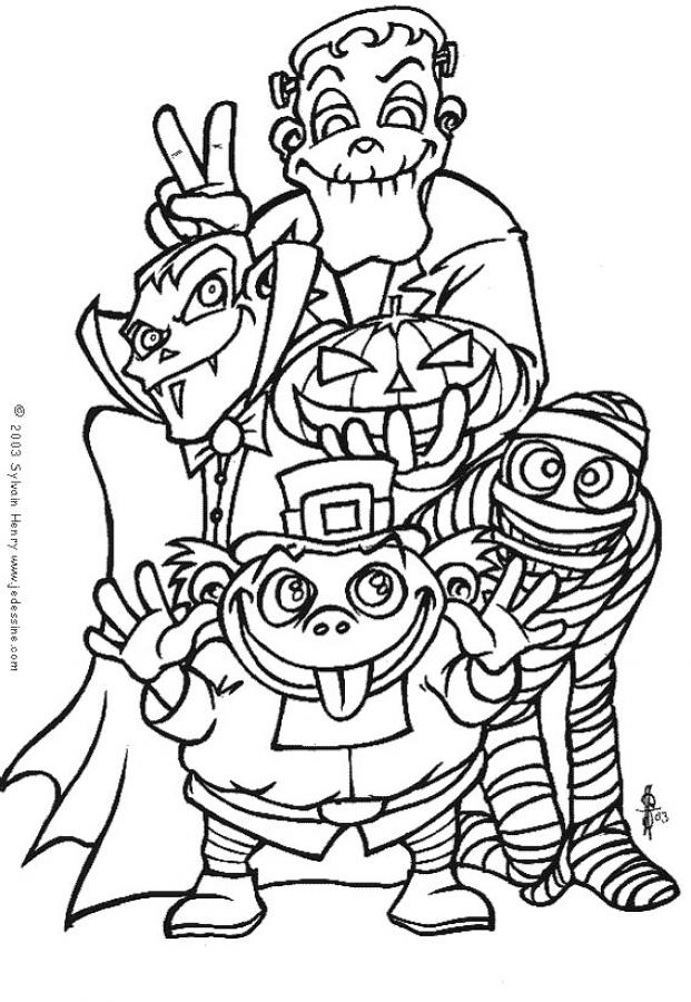 coloriage à dessiner theme halloween