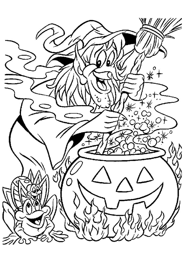 coloriage halloween a imprimer qui fait peur