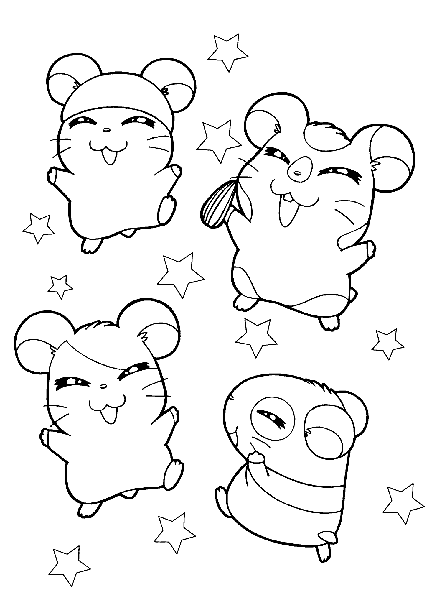 coloriage a colorier hamster