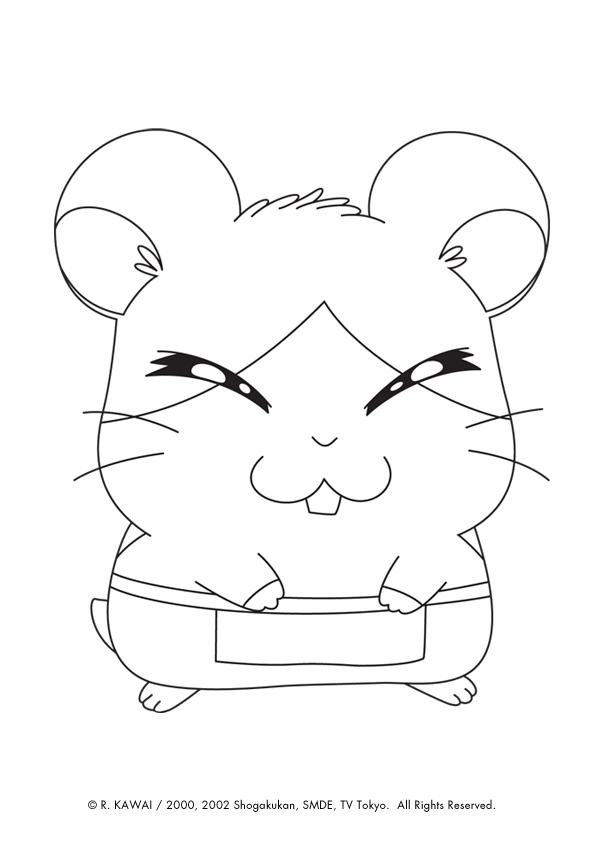 coloriage de bebe hamster