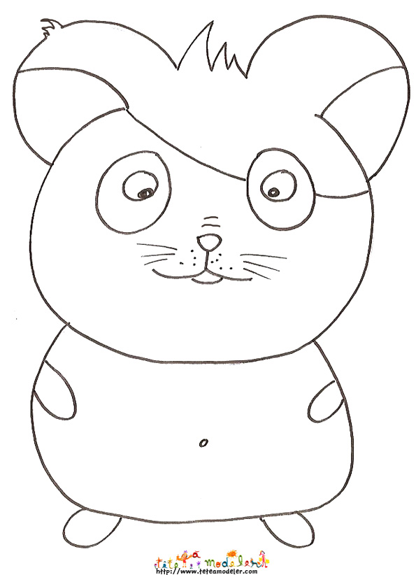 coloriage anime japonais hamster