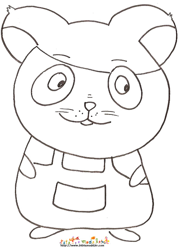 coloriage animé hamster