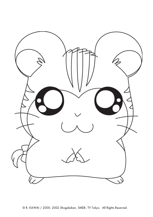 coloriage de hamster mignon