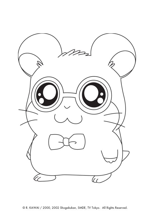 coloriage hamster russe