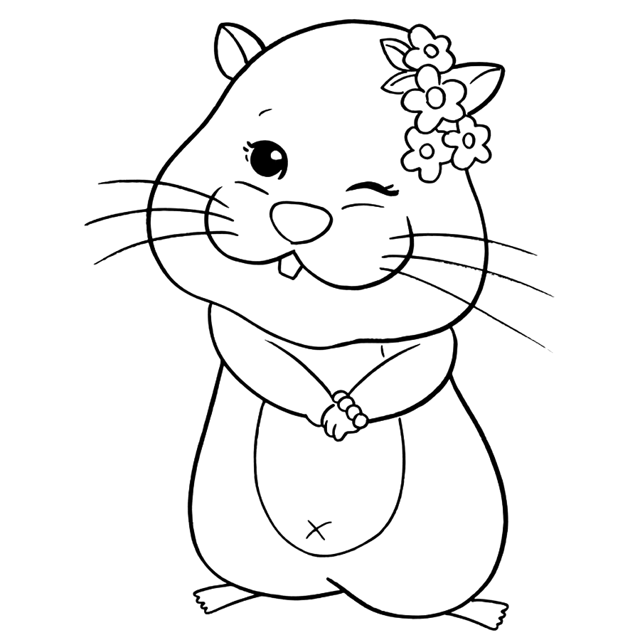 coloriage d'un hamster