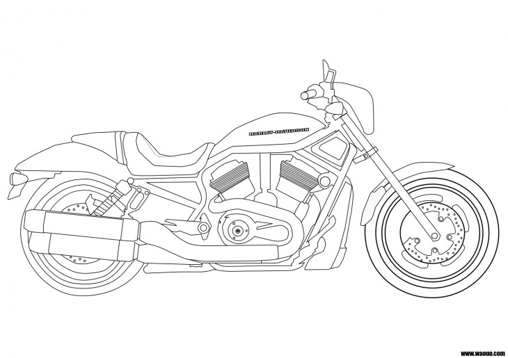 coloriage harley davidson imprimer