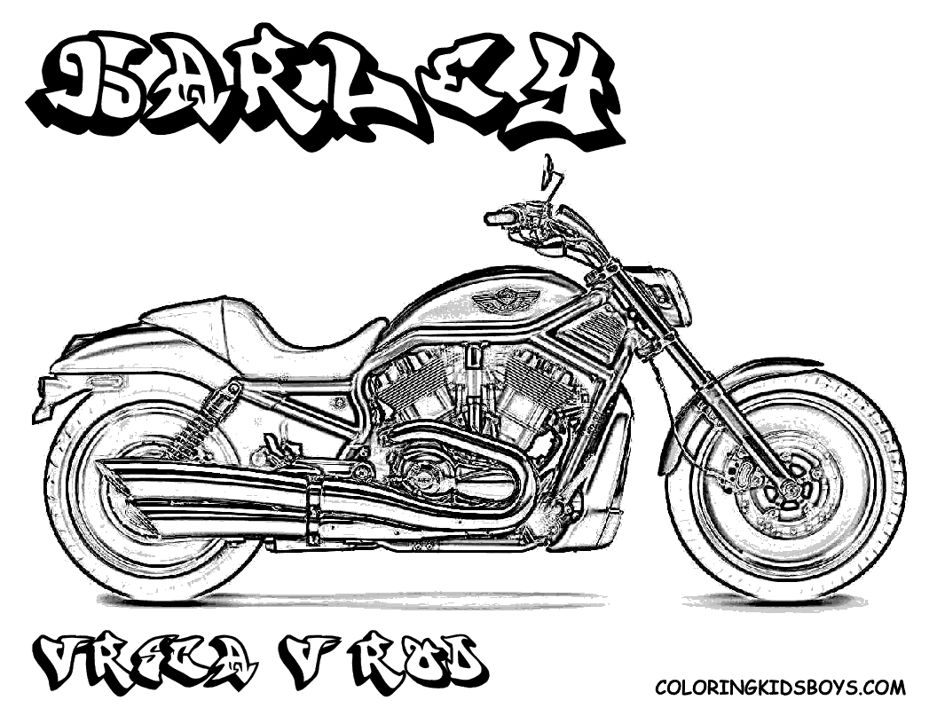 coloriage harley davidson