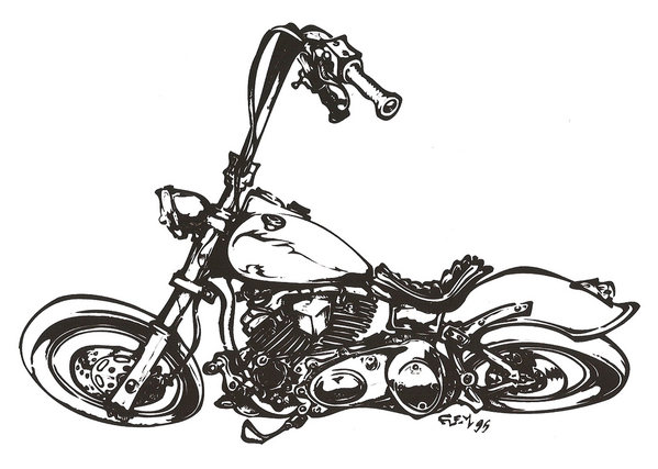 dessin de harley davidson a imprimer