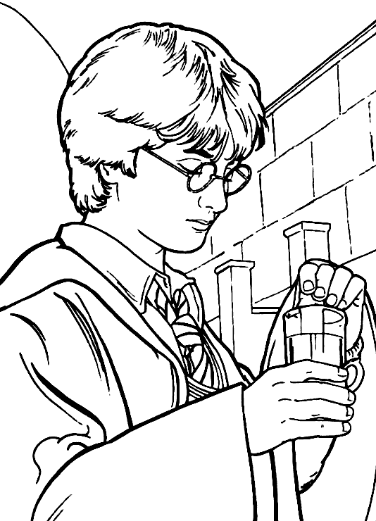 coloriage à dessiner harry potter amazon