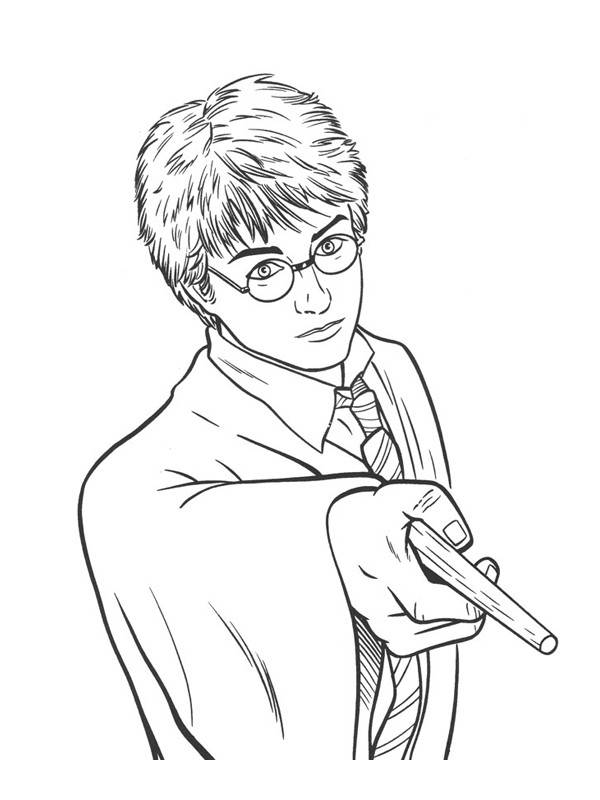 coloriage harry potter 3