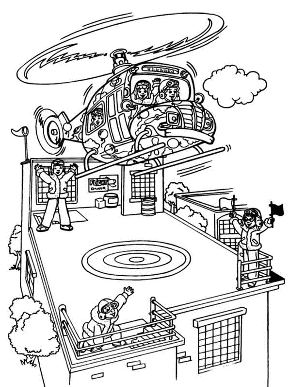 coloriage helicoptere de police