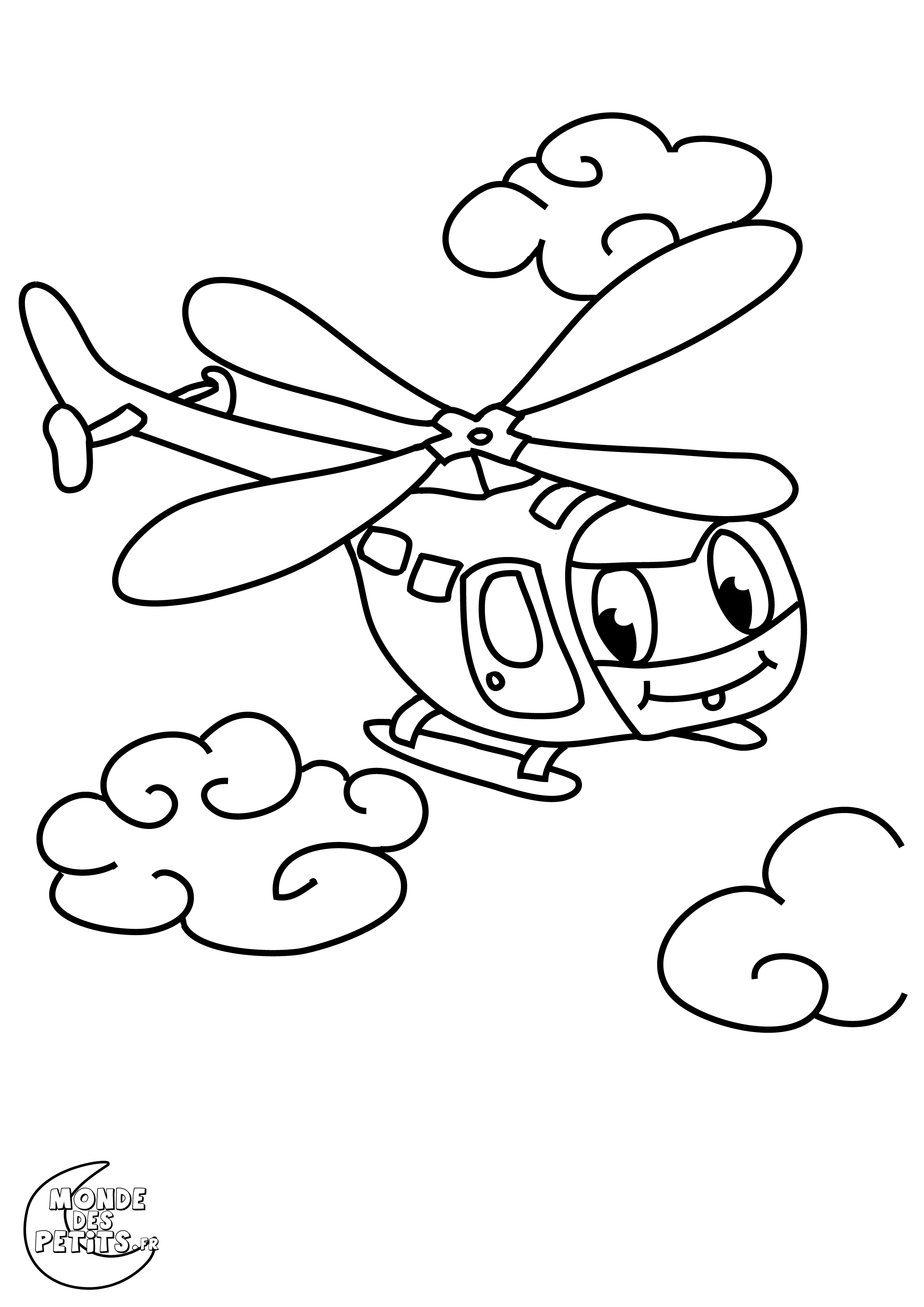 coloriage helicoptere en ligne