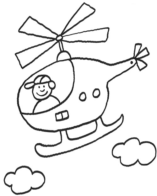 coloriage helicoptere en ligne