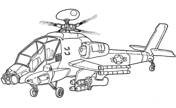 dessin helicoptere imprimer
