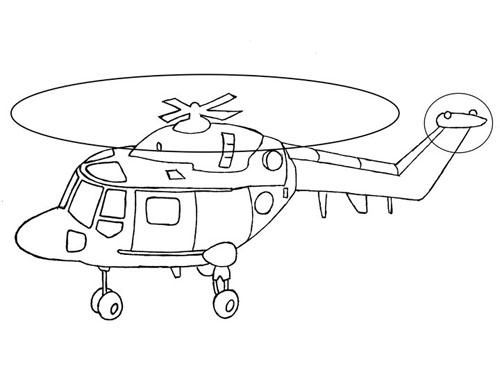 coloriage à dessiner avion et helicoptere