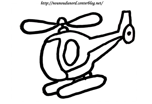 coloriage à dessiner helicoptere militaire